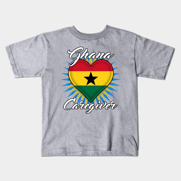 Ghana Caregiver (white font) Kids T-Shirt by WCN Store